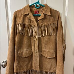 Tan Suede Fringe Jacket